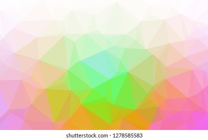 Light Multicolor, Rainbow vector polygonal background. Creative illustration in halftone style with gradient. The template can be used as a background for cell phones.