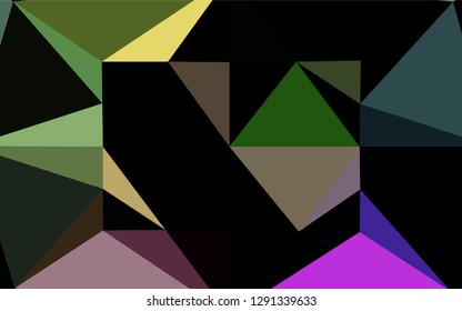 Light Multicolor, Rainbow vector polygonal pattern. Creative geometric illustration in Origami style with gradient. The best triangular design for your business.