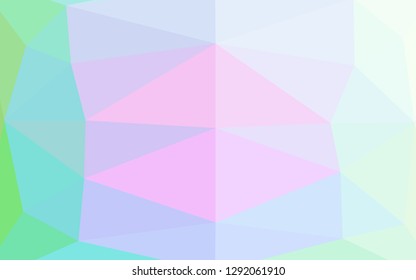 Light Multicolor, Rainbow vector polygonal background. An elegant bright illustration with gradient. Brand new design for your business.