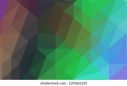 Light Multicolor, Rainbow vector polygonal template. Brand new colorful illustration in with gradient. Brand new design for your business.