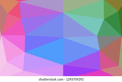 Light Multicolor, Rainbow vector polygonal template. Glitter abstract illustration with an elegant design. Completely new template for your business design.