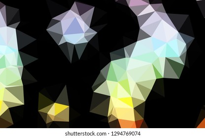 Light Multicolor, Rainbow vector polygonal background. Creative illustration in halftone style with gradient. New texture for your design.
