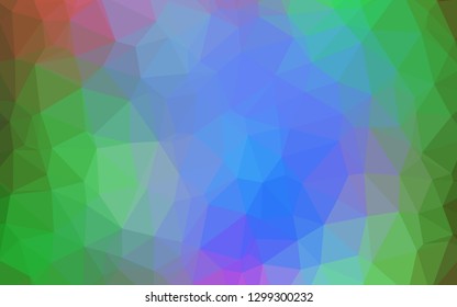 Light Multicolor, Rainbow vector polygonal template. Geometric illustration in Origami style with gradient. Brand new design for your business.
