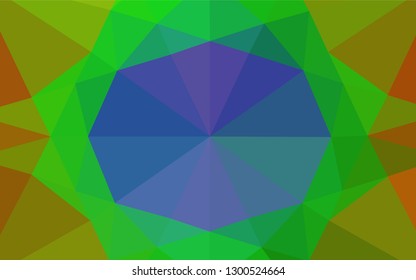 Light Multicolor, Rainbow vector polygonal pattern. An elegant bright illustration with gradient. The polygonal design can be used for your web site.