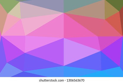 Light Multicolor, Rainbow vector polygonal template. Shining illustration, which consist of triangles. New texture for your design.