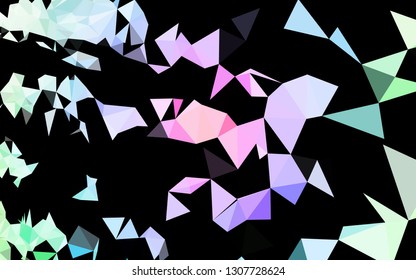 Light Multicolor, Rainbow vector polygonal template. Colorful abstract illustration with gradient. Completely new template for your business design.