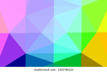 Light Multicolor, Rainbow vector polygonal background. Colorful illustration in abstract style with gradient. Elegant pattern for a brand book.