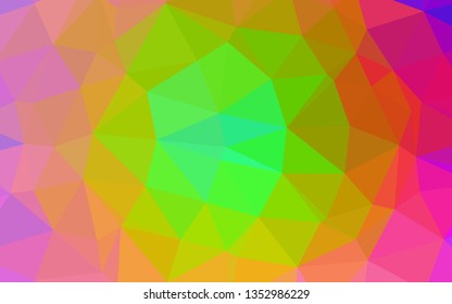 Light Multicolor, Rainbow vector polygonal template. Colorful abstract illustration with gradient. Brand new design for your business.