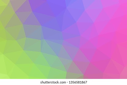 Light Multicolor, Rainbow vector polygonal template. Brand new colorful illustration in with gradient. Template for your brand book.