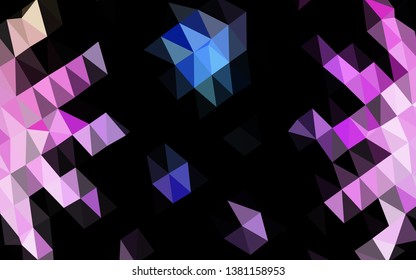 Light Multicolor, Rainbow vector polygonal background. Colorful illustration in Origami style with gradient.  The best triangular design for your business.