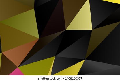 Light Multicolor, Rainbow vector polygonal pattern. A completely new color illustration in a vague style. Template for your brand book.