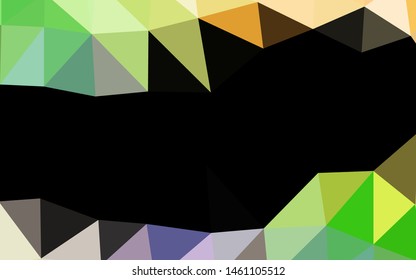 Light Multicolor, Rainbow vector polygonal pattern. An elegant bright illustration with gradient. Textured pattern for background.