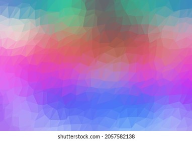Multicolor claro, patrón poligonal vectorial del arco iris. Muestra con formas poligonales. Patrón texturizado para el fondo.