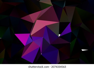 Multicolor claro, fondo poligonal vectorial arco iris. Ilustración abstracta brillante con un diseño elegante. Patrón triangular para el diseño de su negocio.