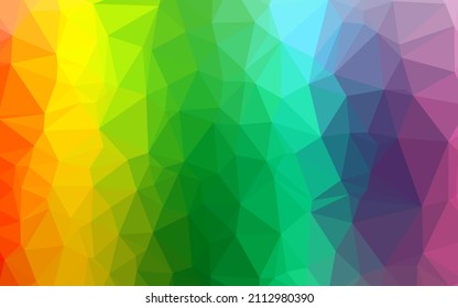 Light Multicolor, Rainbow vector polygonal pattern. Creative illustration in halftone style with gradient. Elegant pattern for a brand book.