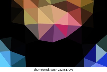 Light Multicolor, Rainbow Vector Polygonal Template. A Completely New Color Illustration In A Vague Style. Brand New Style For Your Business Design.