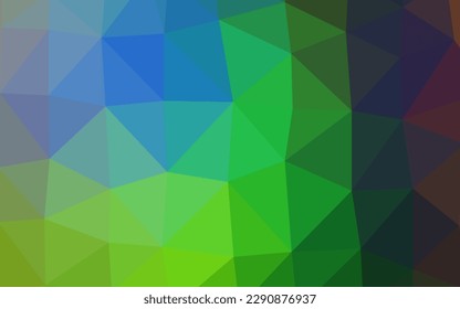 Light Multicolor, Rainbow vector polygonal pattern. Colorful illustration in abstract style with gradient. Polygonal design for your web site.