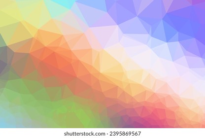 Light Multicolor, Rainbow vector polygonal background. An elegant bright illustration with gradient. Brand new design for your business.