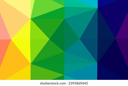 Light Multicolor, Rainbow vector polygonal pattern. A completely new color illustration in a vague style. Elegant pattern for a brand book.