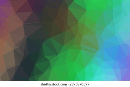Light Multicolor, Rainbow vector polygonal pattern. Colorful illustration in abstract style with gradient. Brand new style for your business design.