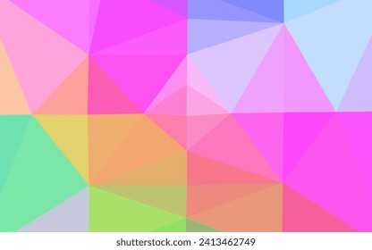 Light Multicolor, Rainbow vector polygonal pattern. Creative illustration in halftone style with gradient. Elegant pattern for a brand book.