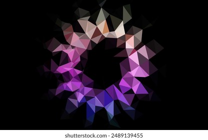 Light Multicolor, Rainbow vector polygonal pattern. An elegant bright illustration with gradient. Textured pattern for background.