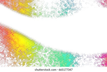 Light Multicolor, Rainbow vector polygonal illustration, which consist of hexagons. Hexagonal design for your business. Creative geometric background in Origami style with gradient
