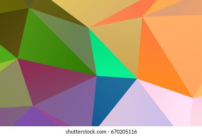 Light Multicolor, Rainbow vector polygonal pattern. Modern geometrical abstract illustration with gradient. Brand-new design for your business.