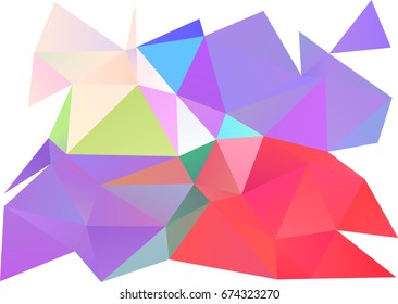 Light Multicolor, Rainbow vector polygonal background. Creative illustration in halftone style with gradient. Brand-new design for your business.