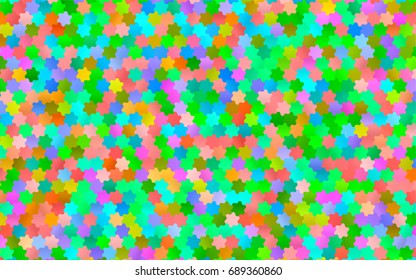 Light Multicolor, Rainbow vector polygonal illustration, which consist of hexagons. Hexagonal design for your business. Creative geometric background in Origami style with gradient