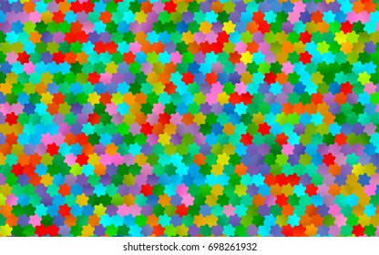 Light Multicolor, Rainbow vector polygonal illustration, which consist of hexagons. Hexagonal design for your business. Creative geometric background in Origami style with gradient