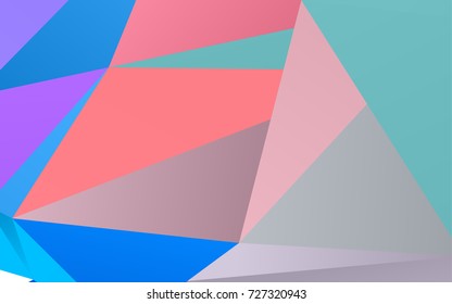 Light Multicolor, Rainbow vector polygonal background. Creative illustration in halftone style with gradient. The completely new template can be used for your brand book.