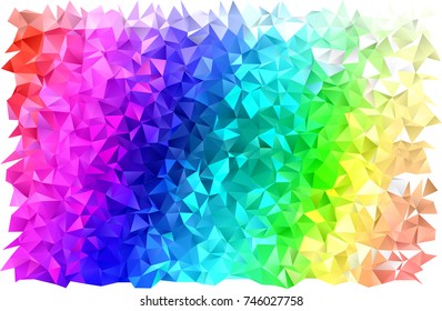 Light Multicolor, Rainbow vector polygonal background. Geometric illustration in Origami style with gradient.  A completely new design for your business.