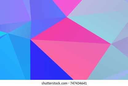 Light Multicolor, Rainbow vector polygonal pattern. Geometric illustration in Origami style with gradient.  Triangular pattern for your business design.