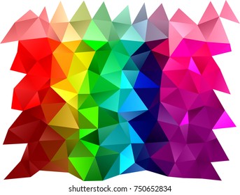 Light Multicolor, Rainbow vector polygonal pattern. An elegant bright illustration with gradient. The best triangular design for your business.