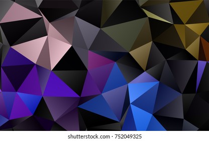 Light Multicolor, Rainbow vector polygonal template. Brand-new colored illustration in blurry style with gradient. Triangular pattern for your business design.