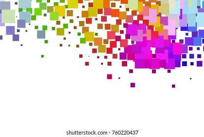 Light Multicolor, Rainbow vector polygonal illustration, which consist of rectangles. Rectangular pattern for your business design. Geometric background in Origami style with gradient. 