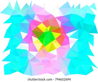 Light Multicolor, Rainbow vector polygonal template. An elegant bright illustration with gradient. The elegant pattern can be used as part of a brand book.