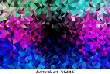 Light Multicolor, Rainbow vector polygonal template. An elegant bright illustration with gradient. A new texture for your design.