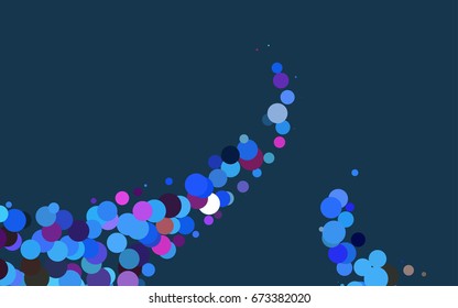 Light Multicolor, Rainbow vector red pattern of geometric circles, shapes. Colorful mosaic banner. Geometric background with colored disks.