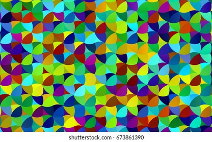 Light Multicolor, Rainbow vector red pattern of geometric circles, shapes. Colorful mosaic banner. Geometric background with colored disks.