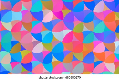 Light Multicolor, Rainbow vector red banner with set of circles, dots. Donuts Background. Creative Design Template. Technological halftone illustration.