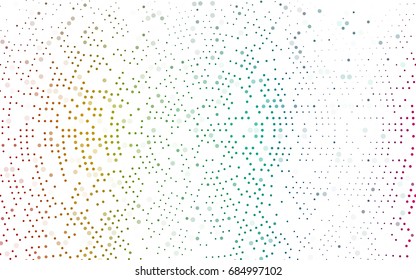 Light Multicolor, Rainbow vector red pattern of geometric circles, shapes. Colorful mosaic banner. Geometric background with colored disks.