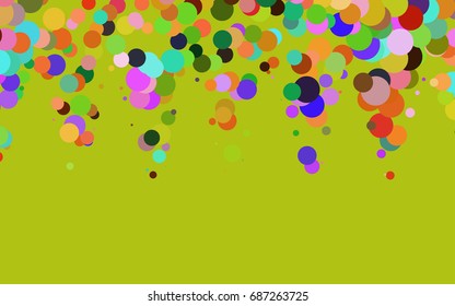 Light Multicolor, Rainbow vector red pattern of geometric circles, shapes. Colorful mosaic banner. Geometric background with colored disks.