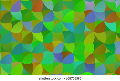 Light Multicolor, Rainbow vector red pattern of geometric circles, shapes. Colorful mosaic banner. Geometric background with colored disks.