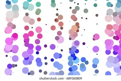 Light Multicolor, Rainbow vector red pattern of geometric circles, shapes. Colorful mosaic banner. Geometric background with colored disks.