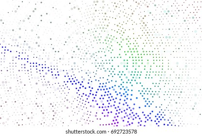 Light Multicolor, Rainbow vector red pattern of geometric circles, shapes. Colorful mosaic banner. Geometric background with colored disks.