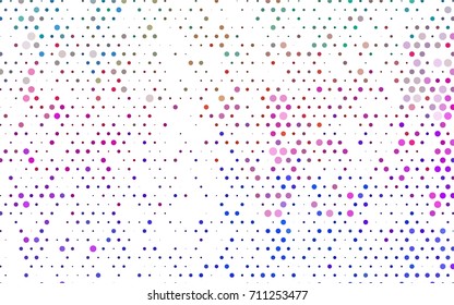 Light Multicolor, Rainbow vector red pattern of geometric circles, shapes. Colorful mosaic banner. Geometric background with colored disks.