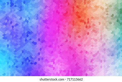 Light Multicolor, Rainbow vector red banner with set of circles, dots. Donuts Background. Creative Design Template. Technological halftone illustration.