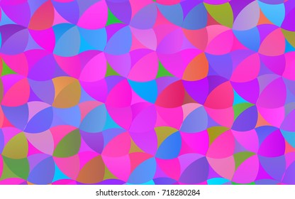 Light Multicolor, Rainbow vector red banner with set of circles, dots. Donuts Background. Creative Design Template. Technological halftone illustration.